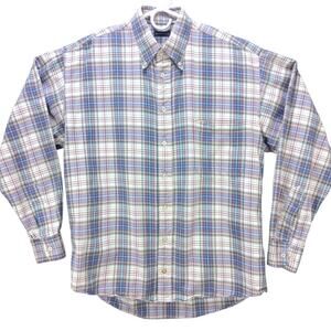 Mens Vintage gitman bros long sleeve button up plaid shirt sz M Medium